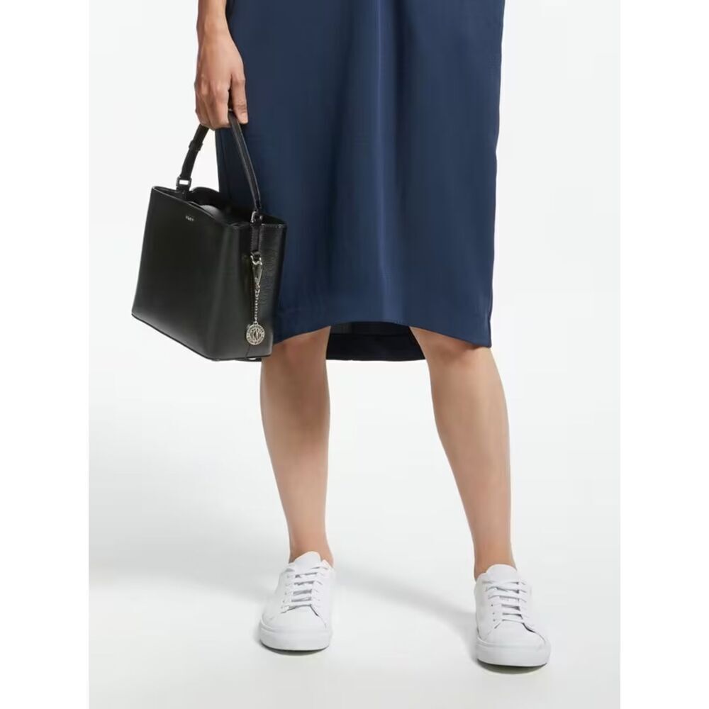 DKNY Black Saffiano Leather Bryant Park Bucket Bag